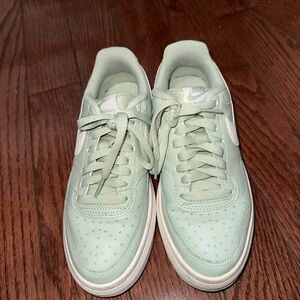 Nike Light Green Sneakers with White Accents